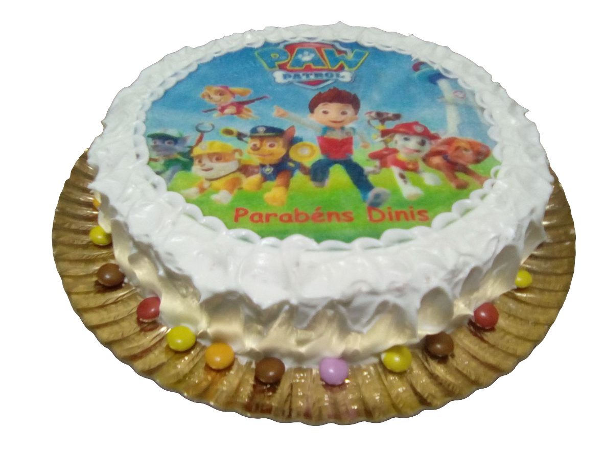 Bolo redondo infantil com hóstia