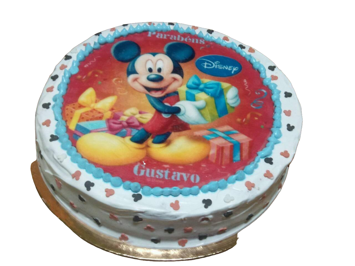 Bolo redondo infantil com hóstia