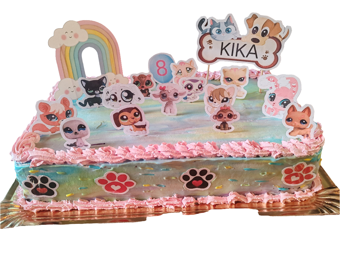Bolo retangular com topper infantil
