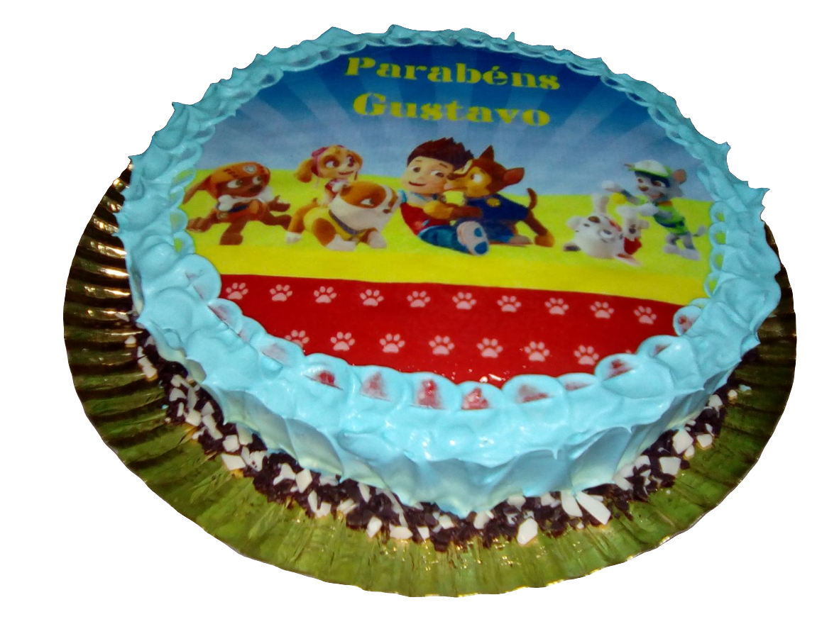 Bolo redondo infantil com hóstia