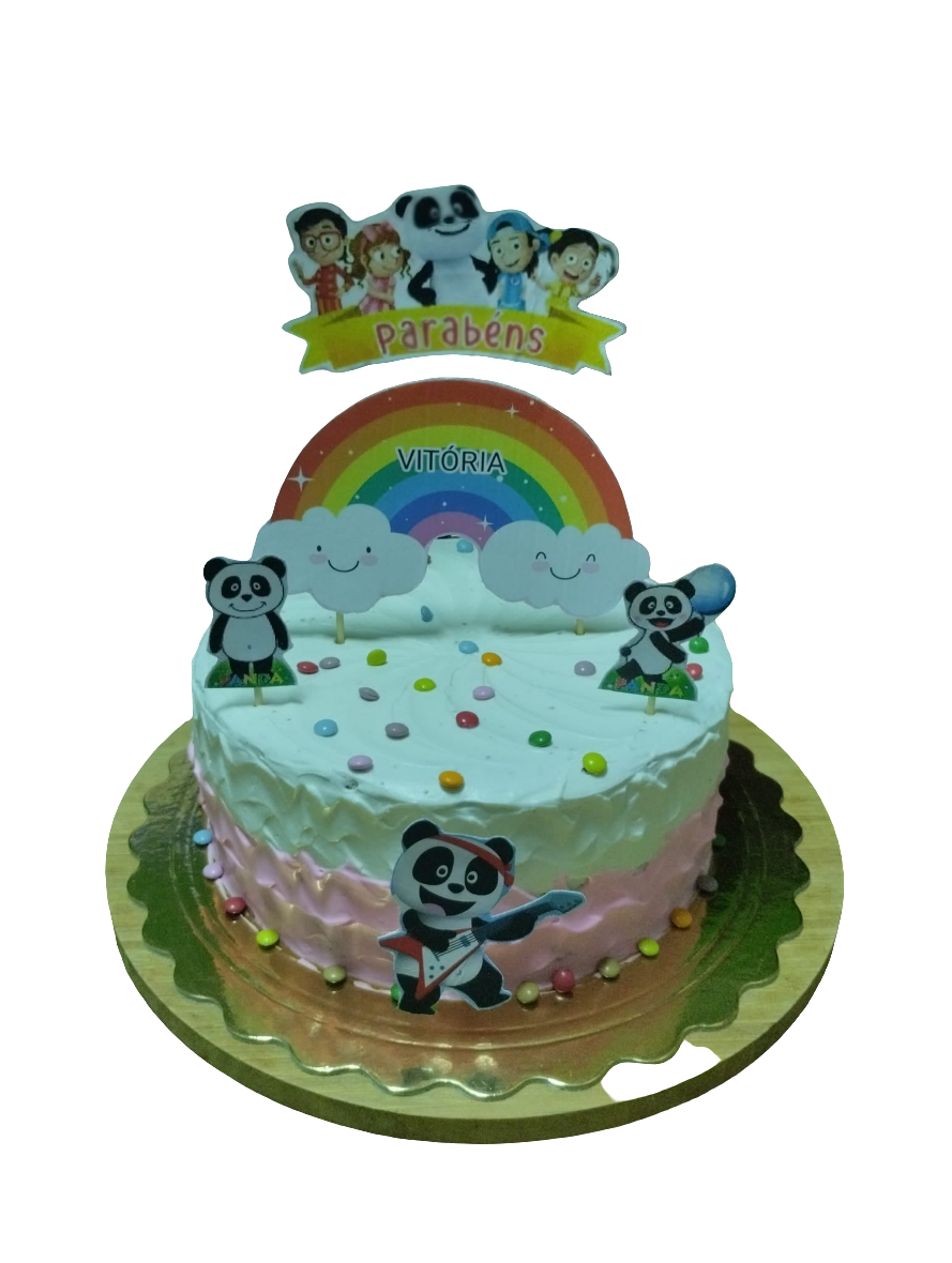 Bolo redondo infantil com hóstia