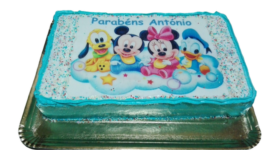 Bolo retangular com hóstia infantil